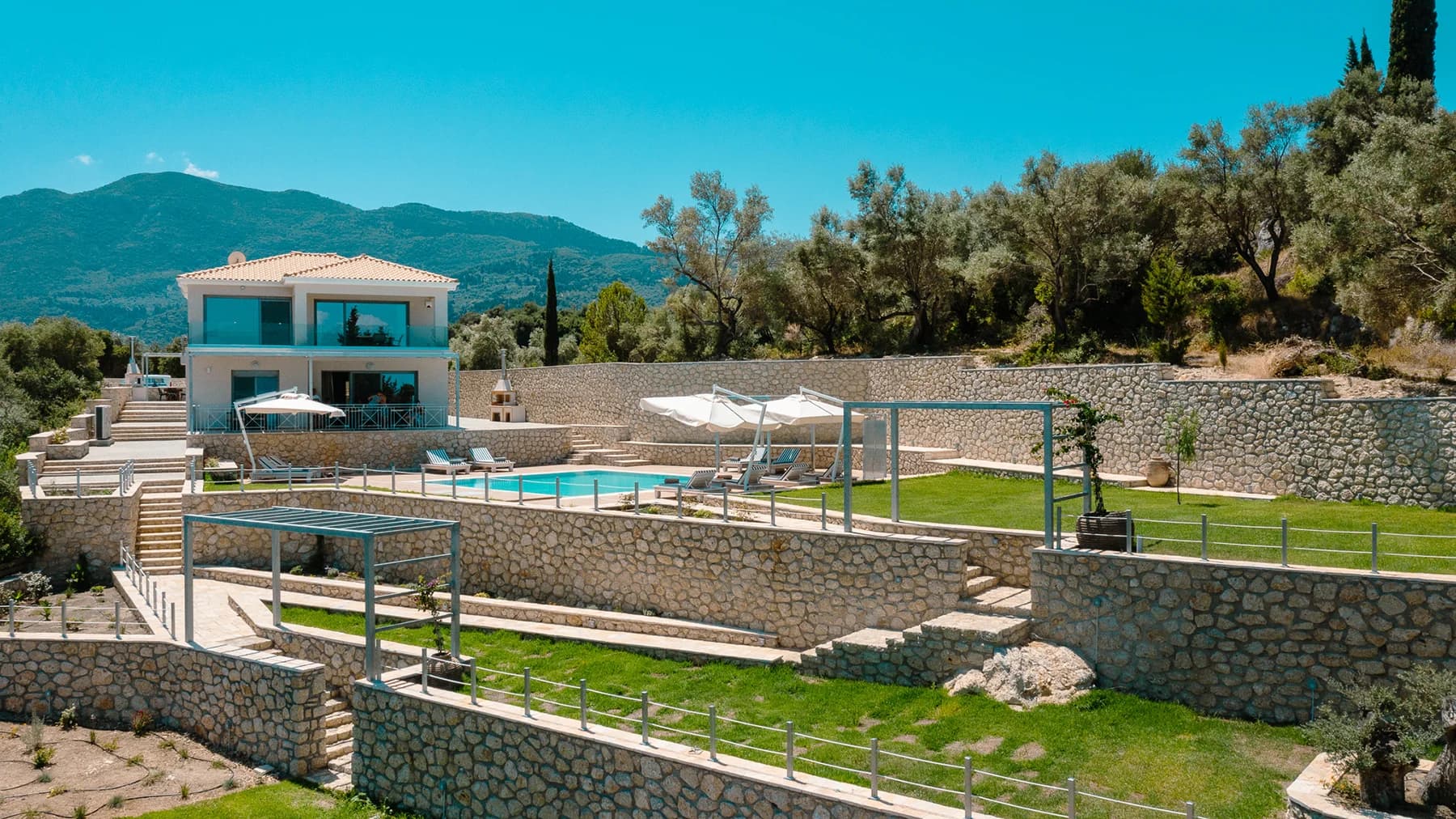 Aspasia's Mansion luxury accommodation in Lygia, Lefkada